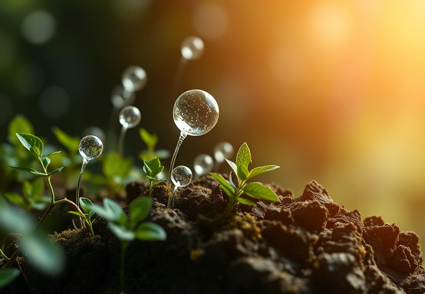 Representação visual de Materiais Inovadores Unem Células Vivas e Natureza em Avanços Científicos