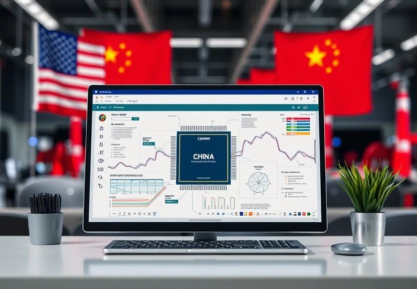 Representação visual de Chip-Design Software Stocks Surge as U.S.-China Trade Deal Eases Export Controls