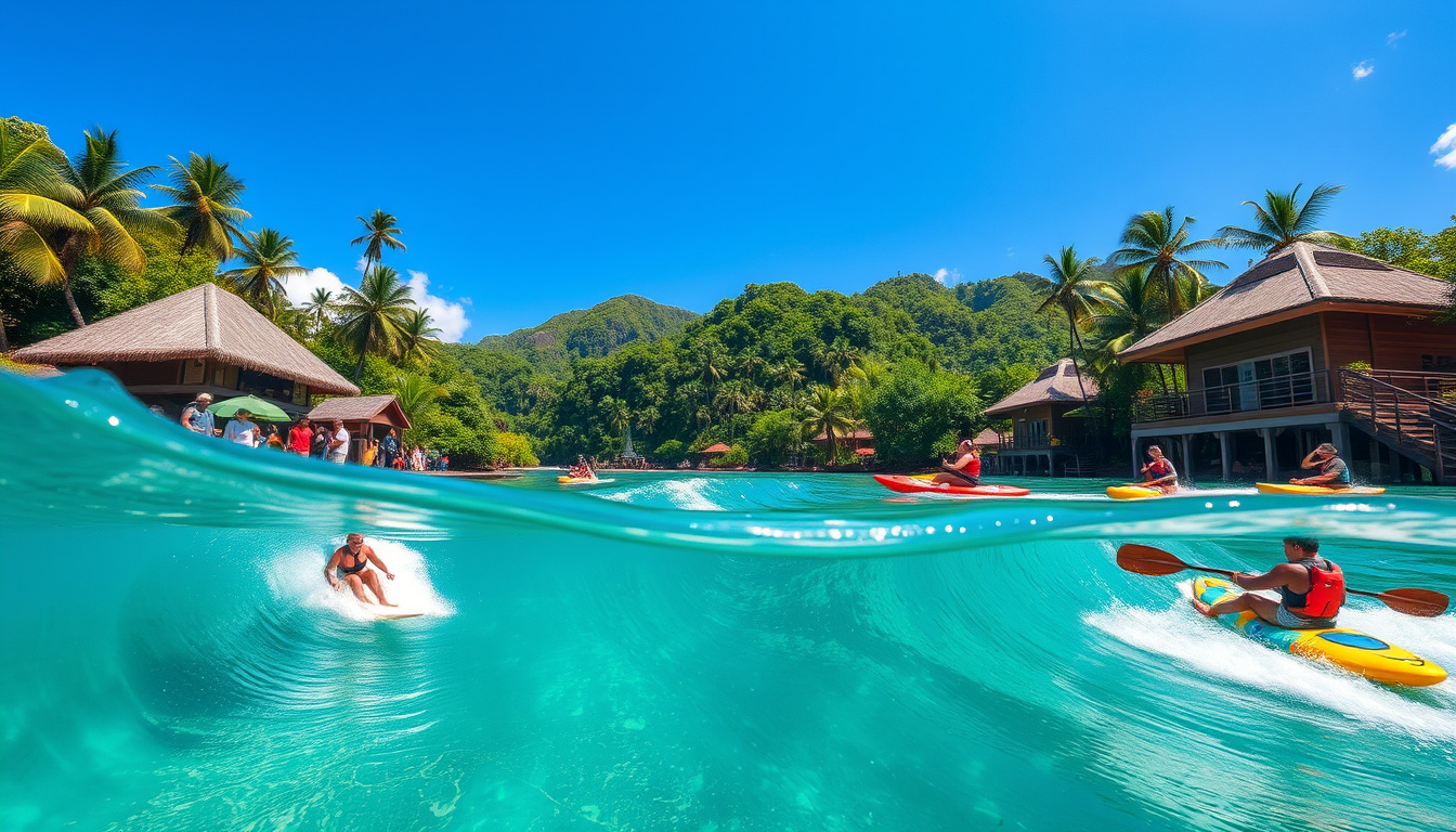 Dive Into Adventure: The Ultimate Guide to<b> Costa Rica Water Sports</b>‘ style=’display: block; margin: auto; max-width: 100%; height: auto;’></p>
<h2>Key Takeaways</h2>
<ul>
<li>Costa Rica offers a diverse range of water sports for all adventure seekers.</li>
<li>Popular water sports include surfing, snorkeling, scuba diving, and kayaking.</li>
<li>The best locations for water sports in Costa Rica include Tamarindo, Manuel Antonio, and Puerto Viejo.</li>
<li>Safety is paramount; always follow guidelines and use appropriate gear when engaging in water activities.</li>
<li>Eco-friendly practices help preserve Costa Rica’s natural beauty while enjoying water sports.</li>
</ul>
<h3>Introduction to<b> Costa Rica Water Sports</b></h3>
<p>Costa Rica water sports offer an exhilarating way to experience the country’s stunning natural beauty while indulging in thrilling adventures.</p>
<p>Nestled between the Pacific Ocean and the Caribbean Sea, Costa Rica is a paradise for water sport enthusiasts of all levels.</p>
<p>From surfing legendary waves on the Nicoya Peninsula to exhilarating white-water rafting in the Arenal region, there’s no shortage of exciting activities to engage in.</p>
<p>Snorkeling and scuba diving opportunities abound in the warm, crystal-clear waters teeming with colorful marine life, especially around the coral reefs of Cahuita National Park.</p>
<p>Whether you’re an adrenaline junkie or prefer a more leisurely pace, the diverse range of<b> Costa Rica water sports</b> allows visitors to explore the rich biodiversity and breathtaking landscapes, ensuring an unforgettable experience in this Central American gem.</p>
<h3>Top Water Sports to Experience in Costa Rica</h3>
<p>When it comes to adrenaline-pumping activities and stunning natural landscapes, few destinations can rival Costa Rica.</p>
<p>Renowned for its diverse ecosystems and pristine beaches,<b> Costa Rica water sports</b> enthusiasts are in for a treat.</p>
<p>Whether you’re an experienced thrill-seeker or a novice looking to explore new adventures, the variety of water sports available will surely impress.</p>
<p>From surfing the legendary waves of Tamarindo to white-water rafting in the Pacuare River, Costa Rica offers something for everyone.</p>
<p>Snorkeling in the crystal-clear waters off the coast of Guanacaste lets you discover vibrant marine life, while stand-up paddleboarding through mangroves provides a serene yet invigorating experience.</p>
<p>For those seeking even more excitement, sport fishing in the rich waters of the Pacific Ocean can lead to catches of a lifetime.</p>
<p>Dive into the exhilarating world of<b> Costa Rica water sports</b> and create unforgettable memories in this tropical paradise.</p>
<blockquote><p>‘Life is either a daring adventure or nothing at all.’ – Helen Keller</p></blockquote>
<h3>Best Locations for Water Sports in Costa Rica</h3>
<p>Costa Rica is renowned for its stunning landscapes, vibrant culture, and diverse ecosystems, making it a premier destination for travelers seeking adventure, particularly when it comes to<b> Costa Rica water sports</b>.</p>
<p>One of the top locations for water sports is Tamarindo, located on the Pacific coast.</p>
<p>This bustling beach town is famous for its fantastic surfing conditions, where both beginners and experienced surfers can catch exhilarating waves.</p>
<p>Another must-visit spot is Manuel Antonio, which not only offers beautiful beaches but also opportunities for snorkeling, diving, and kayaking amidst rich marine life.</p>
<p>For those looking for a unique experience, the Caribbean coast, particularly Puerto Viejo, provides excellent conditions for stand-up paddleboarding and surfing with a laid-back vibe.</p>
<p>Lastly, don’t miss out on Arenal Lake, a prime location for windsurfing and sailing, surrounded by lush rainforests and the iconic Arenal Volcano.</p>
<p>Whether you are a thrill-seeker or a casual enthusiast, Costa Rica’s diverse water sports locations offer something for everyone, ensuring unforgettable experiences in this Central American paradise.</p>
<p><a href=