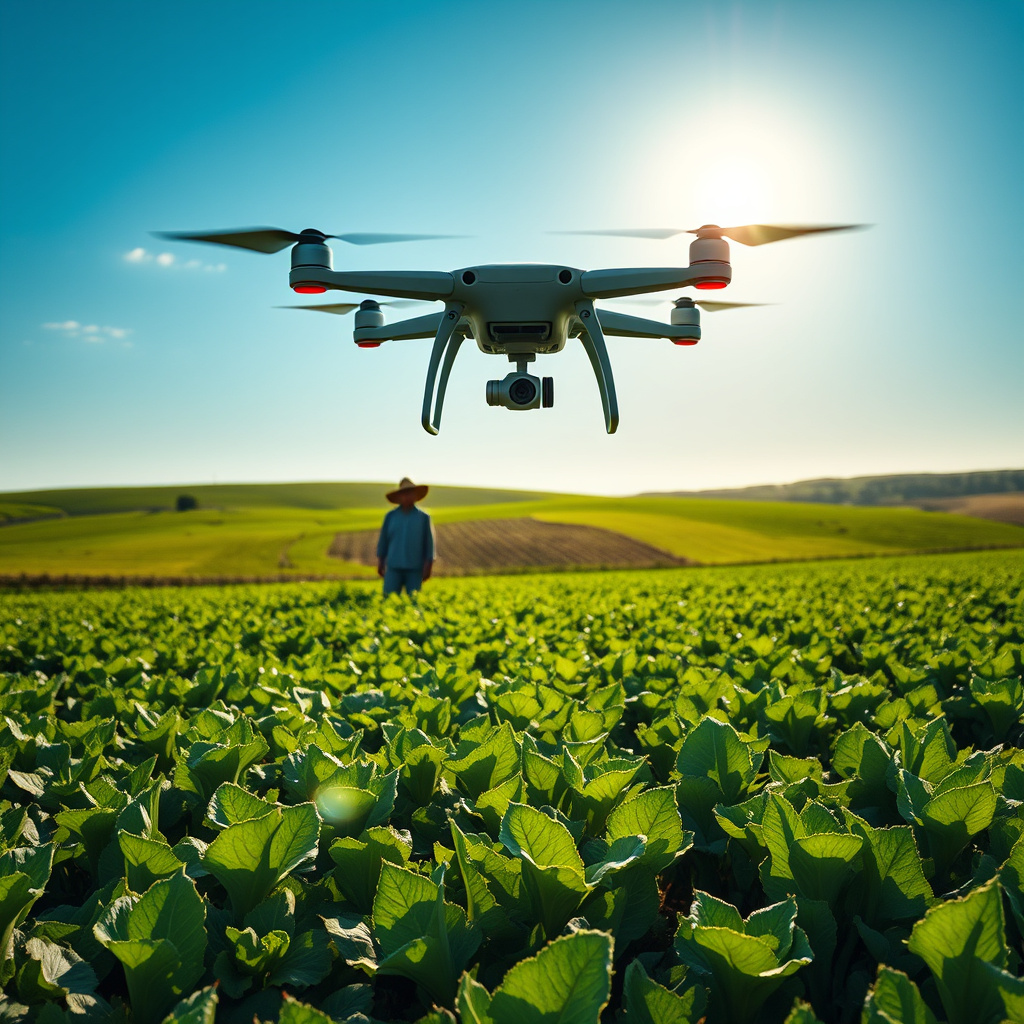Imagem sobre drone para avaliação de práticas agrícolas sustentáveis