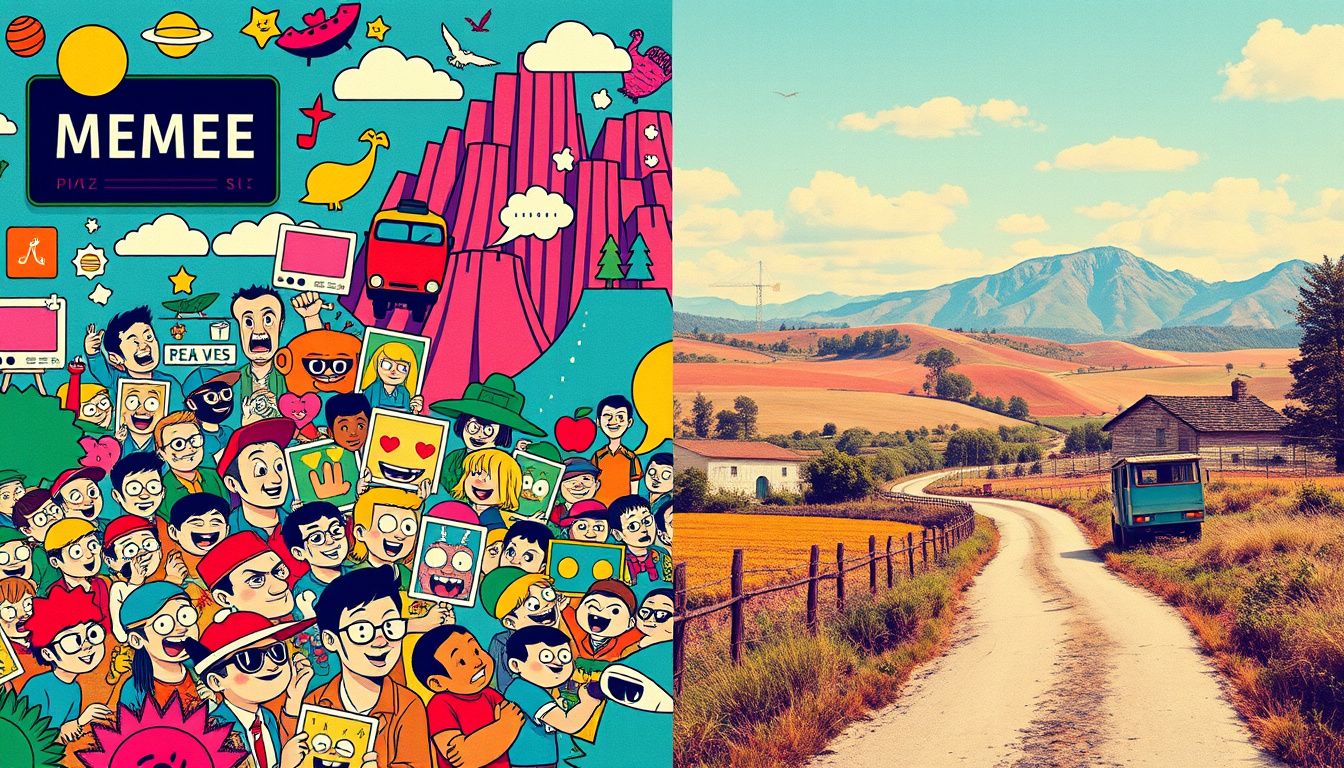 Comparing Memes and Postcards: A Cultural Analysis