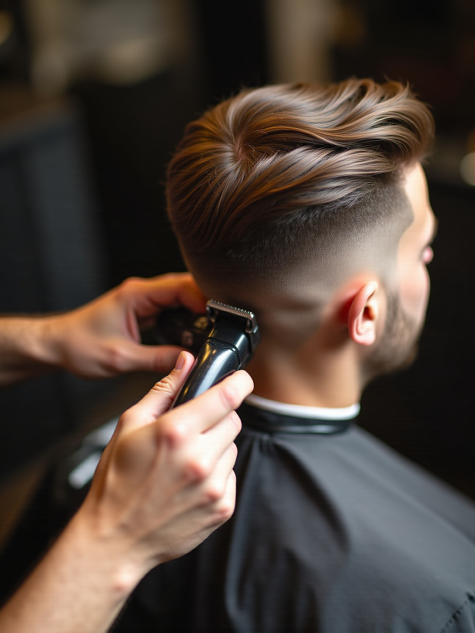 Haircuts and beard line-ups at Royal Barber in Edmonton. Clean fades, trimmer and straight razor services.