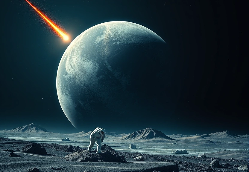 Representação visual de Maior meteorito de Marte é leiloado por preço surpreendente; descubra!