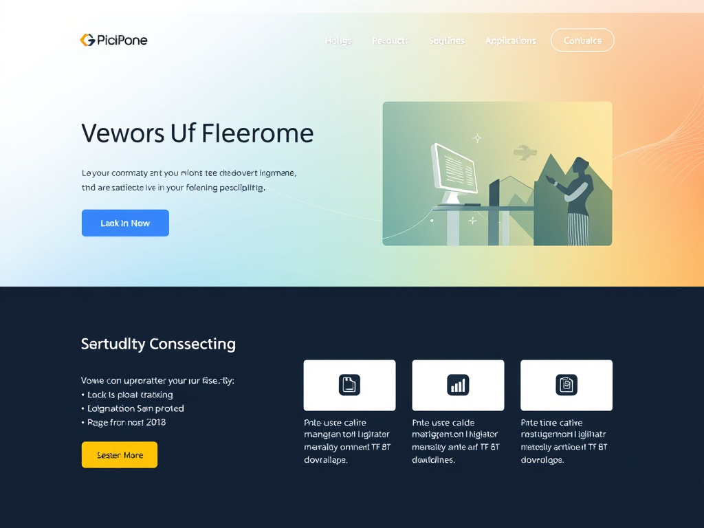 modern corporate website interface with streamlined navigation and user-centric design elements