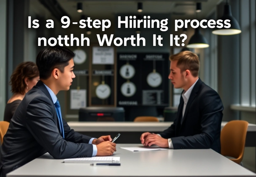 Representação visual de Is a 9-Step Hiring Process Worth It? The Truth About Job Applications and Assessments