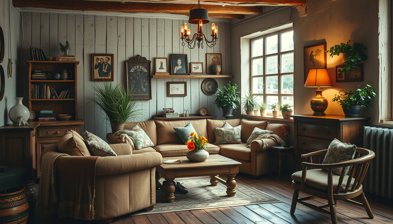 Décorez Votre Intérieur avec du<b> Mobilier Rustique</b> : Élégance et Authenticité au Cœur de Votre Maison’ style=’display: block; margin: auto; max-width: 100%; height: auto;’></p>
<h2>Points à retenir</h2>
<ul>
<li>Le<b> mobilier rustique</b> allie élégance et authenticité pour enrichir votre intérieur.</li>
<li>Il apporte chaleur et convivialité à n’importe quelle pièce de la maison.</li>
<li>Choisir le bon<b> mobilier rustique</b> nécessite de considérer l’harmonie avec votre décor existant.</li>
<li>Différents styles de<b> mobilier rustique</b> peuvent convenir à divers goûts, du contemporain au traditionnel.</li>
<li>L’entretien régulier du<b> mobilier rustique</b> est essentiel pour préserver sa beauté et sa longévité.</li>
</ul>
<h3>Qu’est-ce que le<b> mobilier rustique</b> ?</h3>
<p>Le <b>mobilier rustique</b> désigne des pièces de mobilier qui évoquent un style traditionnel, souvent associé à la vie à la campagne.</p>
<p>Ce type de mobilier se caractérise par des matériaux naturels, comme le bois massif, et présente des finitions brutes qui mettent en valeur l’authenticité du matériau.</p>
<p>Bien que le<b> mobilier rustique</b> soit souvent perçu comme chaleureux et accueillant, il s’intègre aussi parfaitement dans des contextes plus modernes, apportant une touche d’originalité et de caractère.</p>
<p>Les fans de design d’intérieur apprécient le<b> mobilier rustique</b> pour sa capacité à créer une atmosphère conviviale, tout en étant durable et intemporel.</p>
<p>Que ce soit des tables en bois vieilli, des chaises à l’aspect patiné ou des armoires sculptées, chaque pièce raconte une histoire, ajoutant une dimension unique à chaque espace.</p>
<h3>Les avantages du<b> mobilier rustique</b> pour votre intérieur</h3>
<p>Le <b>mobilier rustique</b> offre une multitude d’avantages qui en font un choix privilégié pour ceux qui recherchent non seulement l’esthétique, mais aussi la durabilité et le confort dans leur intérieur.</p>
<p>Tout d’abord, ce type de mobilier est généralement fabriqué à partir de matériaux naturels, tels que le bois massif, ce qui lui confère une robustesse inégalée et une longue durée de vie.</p>
<p>De plus, le design chaleureux et accueillant du<b> mobilier rustique</b> crée une atmosphère de convivialité, parfaite pour recevoir des invités ou simplement se détendre en famille.</p>
<p>En intégrant des pièces de<b> mobilier rustique</b>, vous ajoutez également une touche d’authenticité et de caractère à votre décoration; chaque pièce a son propre charme et raconte une histoire unique.</p>
<p>Enfin, le<b> mobilier rustique</b> est souvent polyvalent, s’adaptant facilement à différents styles déco, que ce soit dans un chalet à la montagne ou dans une maison en milieu urbain.</p>
<p>Opter pour le<b> mobilier rustique</b>, c’est faire le choix d’un style intemporel qui allie tradition et modernité.</p>
<blockquote><p>‘Le vrai bonheur ne dépend d’aucun être, d’aucun objet extérieur à nous; il ne dépend que de nous. C’est la beauté des choses naturelles et simples qui nous apporte cette paix intérieure.’ – Sören Kierkegaard</p></blockquote>
<h3>Comment choisir le bon<b> mobilier rustique</b></h3>
<p>Choisir le bon <b>mobilier rustique</b> peut véritablement transformer l’esthétique de votre maison, en ajoutant une touche chaleureuse et authentique.</p>
<p>Lors de votre sélection, il est essentiel de prendre en compte plusieurs facteurs clés.</p>
<p>Tout d’abord, réfléchissez à l’espace disponible : le mobilier doit s’harmoniser avec les dimensions de votre pièce pour créer un ensemble cohérent.</p>
<p>Ensuite, optez pour des matériaux durables qui reflètent le style rustique, comme le bois massif ou le fer forgé.</p>
<p>Évaluez également le confort, surtout si vous prévoyez d’utiliser ces meubles quotidiennement.</p>
<p>Enfin, ne négligez pas l’aspect esthétique ; choisissez des pièces qui évoquent un sentiment de nostalgie et qui s’inscrivent dans votre vision globale de décoration.</p>
<p>En tenant compte de ces éléments, vous serez en mesure de sélectionner le<b> mobilier rustique</b> qui conviendra parfaitement à votre intérieur.</p>
<p><a href=