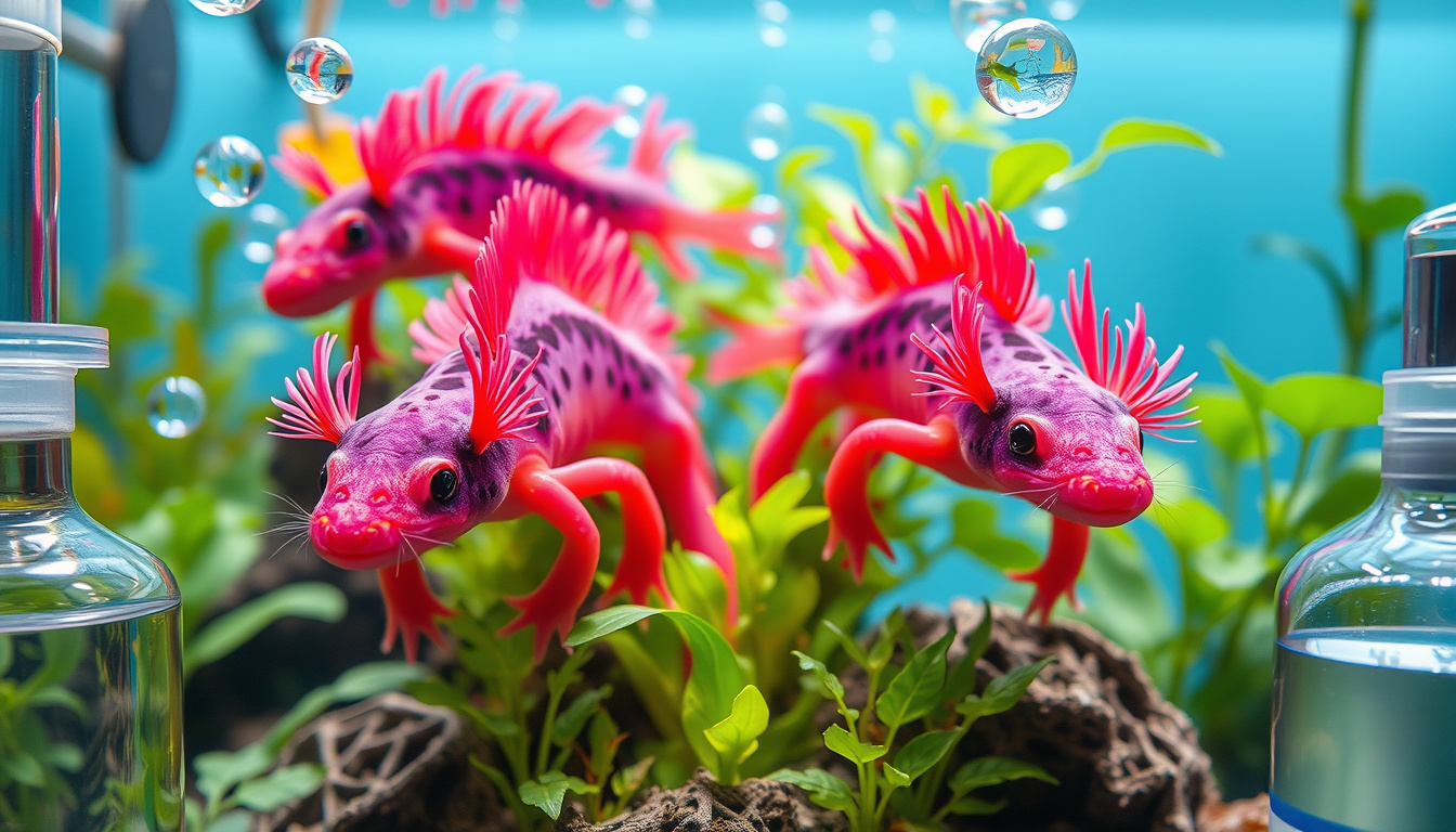 Exploring the Fascinating World of<b> Axolotl Research</b>: Insights and Discoveries’ style=’display: block; margin: auto; max-width: 100%; height: auto;’></p>
<h2>The TL;DR</h2>
<ul>
<li>Axolotls are unique amphibians known for their remarkable regenerative abilities.</li>
<li>Research on axolotls is vital for understanding regeneration and its applications in medicine.</li>
<li>Key discoveries in axolotl regeneration could unlock new treatments for human injuries and diseases.</li>
<li>Despite their potential,<b> axolotl research</b> faces ethical challenges and conservation concerns.</li>
<li>Future research will focus on conservation efforts to protect axolotls and further scientific advancements.</li>
</ul>
<h3>Introduction to Axolotls: Nature’s Unique Creatures</h3>
<p>Axolotls are fascinating creatures that have captured the imagination of scientists and nature enthusiasts alike.</p>
<p>Often referred to as the ‘Mexican walking fish,’ they are actually amphibians and a type of salamander.</p>
<p>Unlike many other species, axolotls exhibit an incredible ability to regenerate limbs, spinal cords, and even parts of their heart and brain, making them a prime subject for<b> axolotl research</b>.</p>
<p>Native to the lakes of Mexico City, these unique amphibians have become popular in aquariums worldwide due to their cute appearance and distinctive frilled gills.</p>
<p>Delving into<b> axolotl research</b> not only helps us understand their biology but also sheds light on potential applications in regenerative medicine for humans.</p>
<p>This remarkable creature, with its enchanting look and incredible healing capabilities, is a testament to nature’s ingenuity and a reminder of the importance of preserving biodiversity.</p>
<h3>The Significance of<b> Axolotl Research</b> in Science</h3>
<p>Axolotl research has gained immense significance in the scientific community due to this unique amphibian’s remarkable regenerative abilities.</p>
<p>Unlike most organisms, axolotls can regenerate not just limbs, but also vital organs and even parts of their heart and brain.</p>
<p>Researchers are diving into axolotl studies to better understand the mechanisms behind this regenerative process, which could pave the way for groundbreaking advancements in regenerative medicine for humans.</p>
<p>By studying axolotls, scientists hope to uncover the genetic and molecular pathways that enable such regeneration, which could ultimately lead to new therapies for conditions like spinal cord injuries or heart disease.</p>
<p>Thus,<b> axolotl research</b> not only shines a light on an intriguing animal but also holds the potential to transform the way we approach healing in humans, making it a focal point of excitement in contemporary biological sciences.</p>
<blockquote><p>‘Science knows no borders; it demands only that we question, experiment, and discover at the frontiers of our understanding.’ – Anonymous</p></blockquote>
<h3>Key Discoveries in Axolotl Regeneration</h3>
<p>Axolotl research has unveiled fascinating insights into the remarkable regenerative abilities of these unique amphibians.</p>
<p>Unlike most species, axolotls can regenerate entire limbs, spinal cord, heart, and even parts of their brain without scarring.</p>
<p>Scientists have discovered that specific cells called ‘blastemal cells’ play a pivotal role in the regeneration process, transforming into various types of tissues as needed.</p>
<p>The ongoing studies in axolotl regeneration not only enhance our understanding of biological healing processes but also hold potential implications for developing advanced medical treatments in humans, particularly for injuries and conditions that currently lack effective healing solutions.</p>
<p>By exploring tools like gene editing and stem cell therapy through<b> axolotl research</b>, scientists aim to unlock the secrets behind these extraordinary regenerative capabilities, bringing hope to regenerative medicine.</p>
<p><a href=