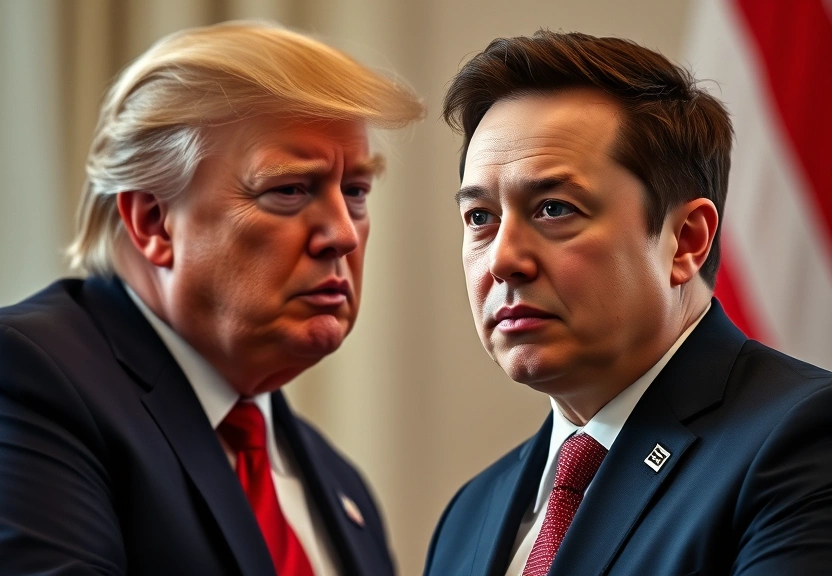 Representação visual de Trump Warns Elon Musk of Serious Consequences Over Republican Funding