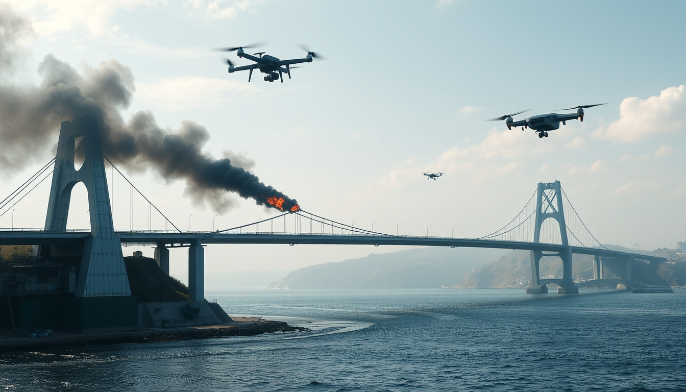 Ukraine Strikes Back: Targeting the Key Crimean Bridge as Russia Faces Drone Assault Fallout