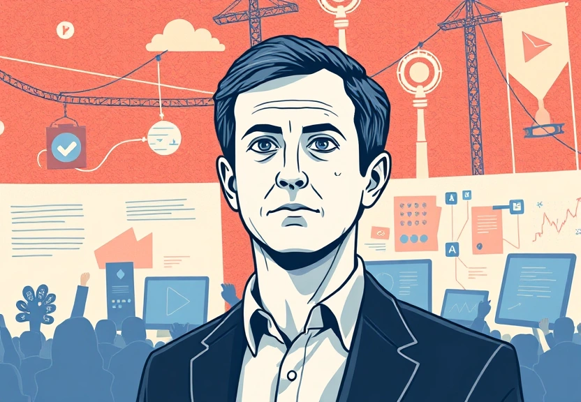 Ilustração de Zuckerberg de Meta busca talento para su nuevo equipo de IA, según Bloomberg News.