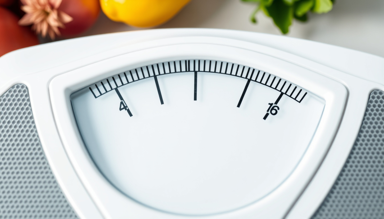  close-up of body fat percentage scale, healthy lifestyle concept, clean minimalist design