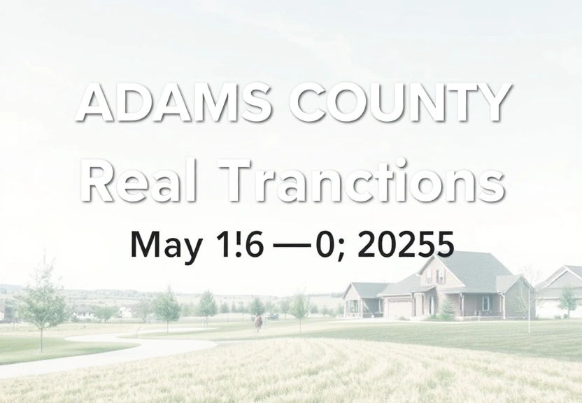 Representação visual de Adams County Real Estate Transfers: Key Transactions from May 26-30, 2025