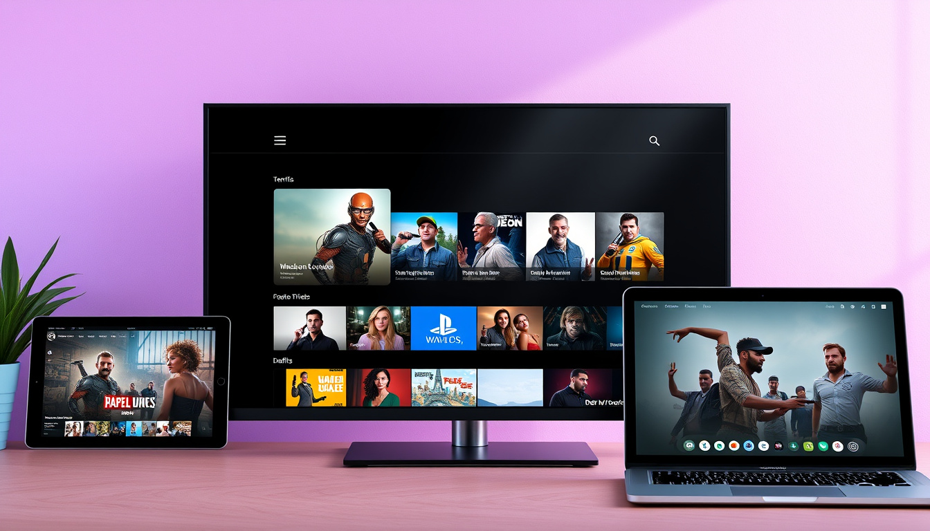  Modern digital devices showcasing streaming content and benefits