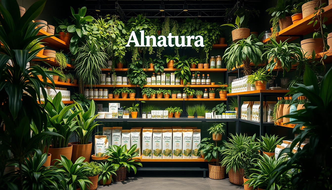  Eco-friendly Alnatura store filled with lush green plants and sustainable packaging