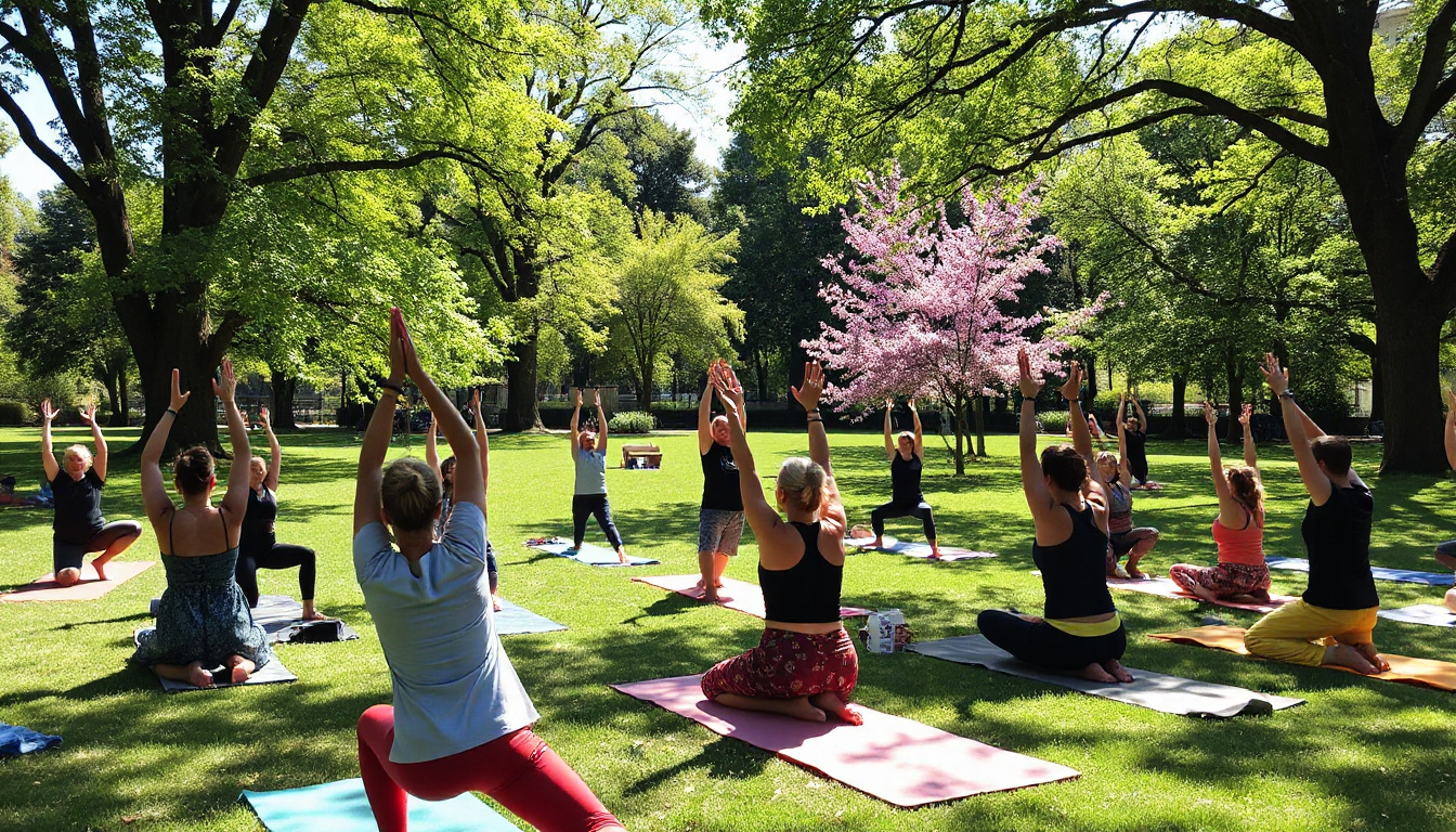 Taking yoga classes in Hyde Park or via ClassPass pop-ups