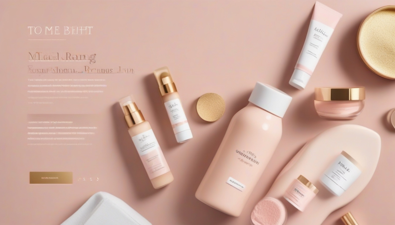  Bright, modern skincare clinic with organized products and sunlight streaming in