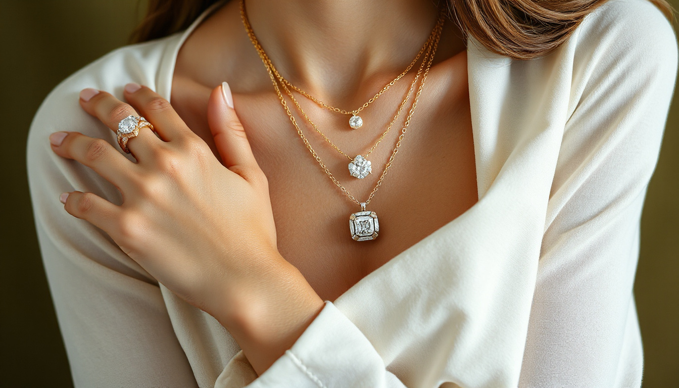 man made diamonds necklaces