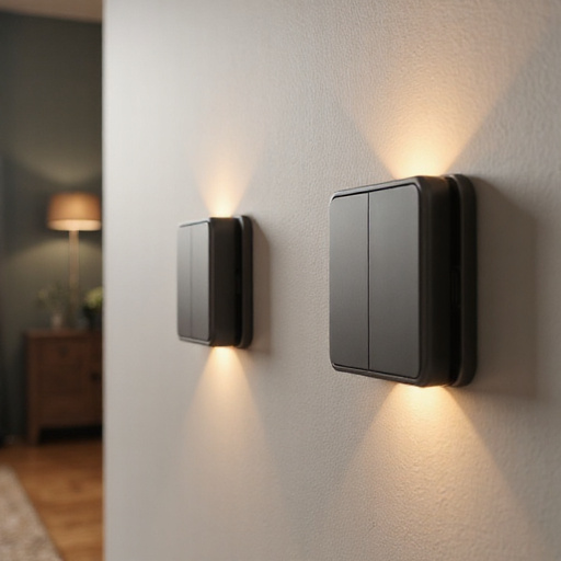Modern black switches installed in South African home