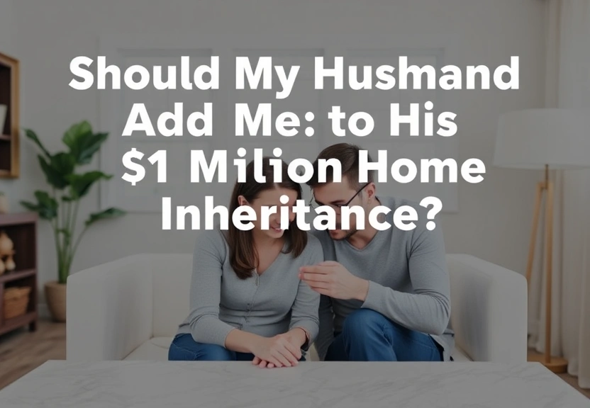 Representação visual de Should My Husband Add Me to His $1 Million Home Inheritance? Insights for Couples