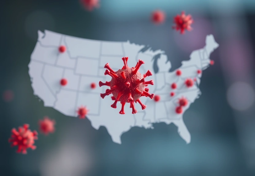 Representação visual de New Covid variant spreading from Asia now surges across US — what is it and where is it spreading