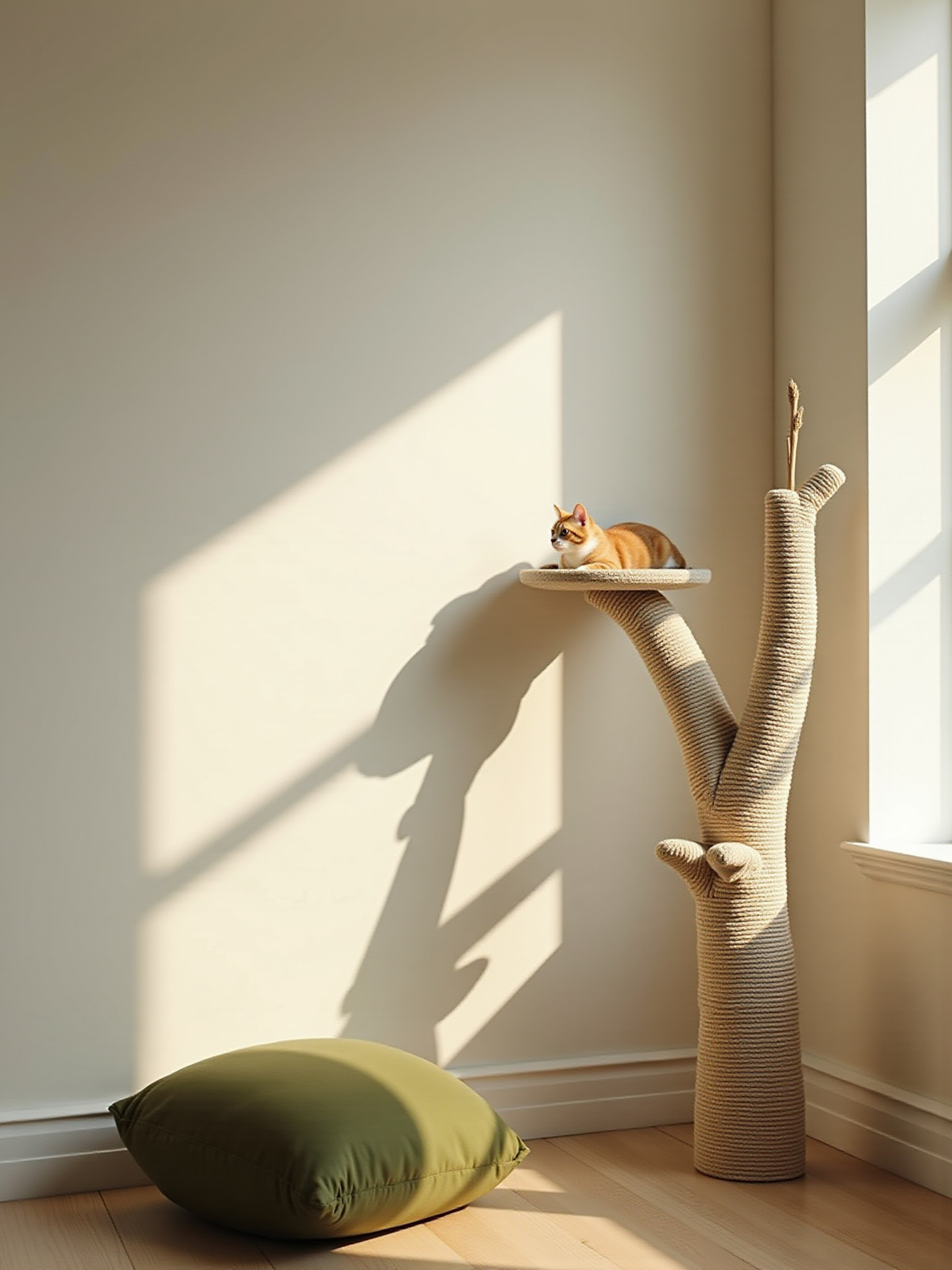 Un chat heureux pendant votre absence
