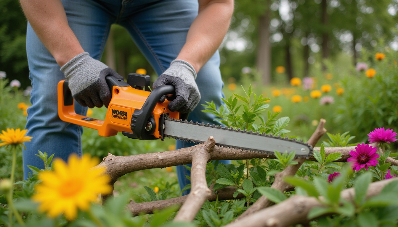 How to Use the WORX Cordless Pruning Saw Effectively
