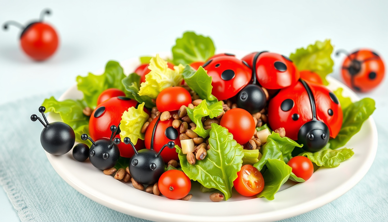 Lovely Ladybug Lentil Salad Delight