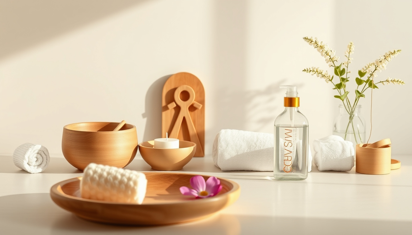  Serene spa setting with recovery tools and hydration