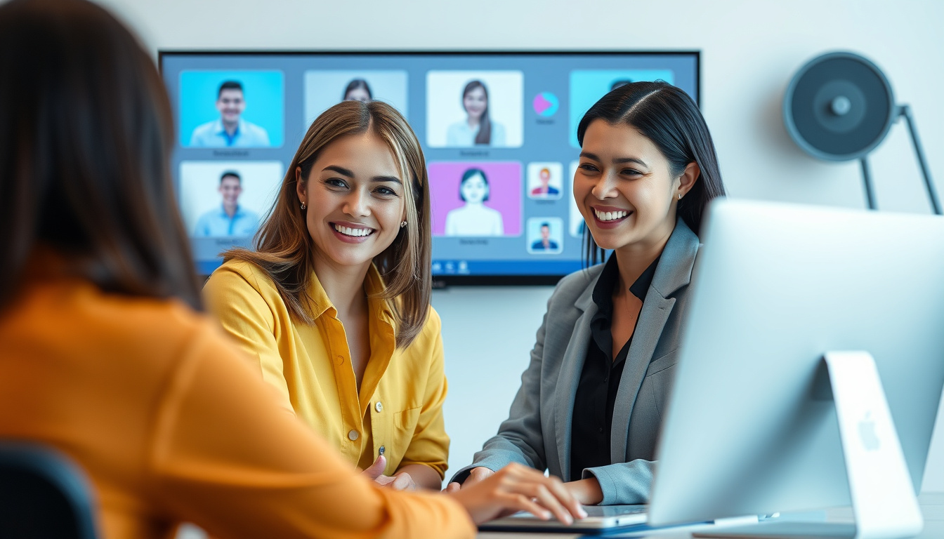  seamless communication network, satisfied clients engaging with virtual receptionist software