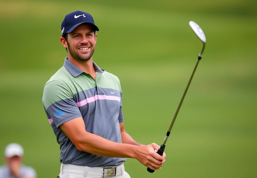Representação visual de Adam Scott brilha no US Open e desafia Sam Burns pela liderança