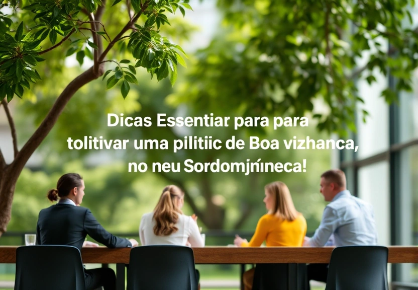 Representação visual de Dicas Essenciais para Cultivar uma Política de Boa Vizinhança no Seu Condomínio
