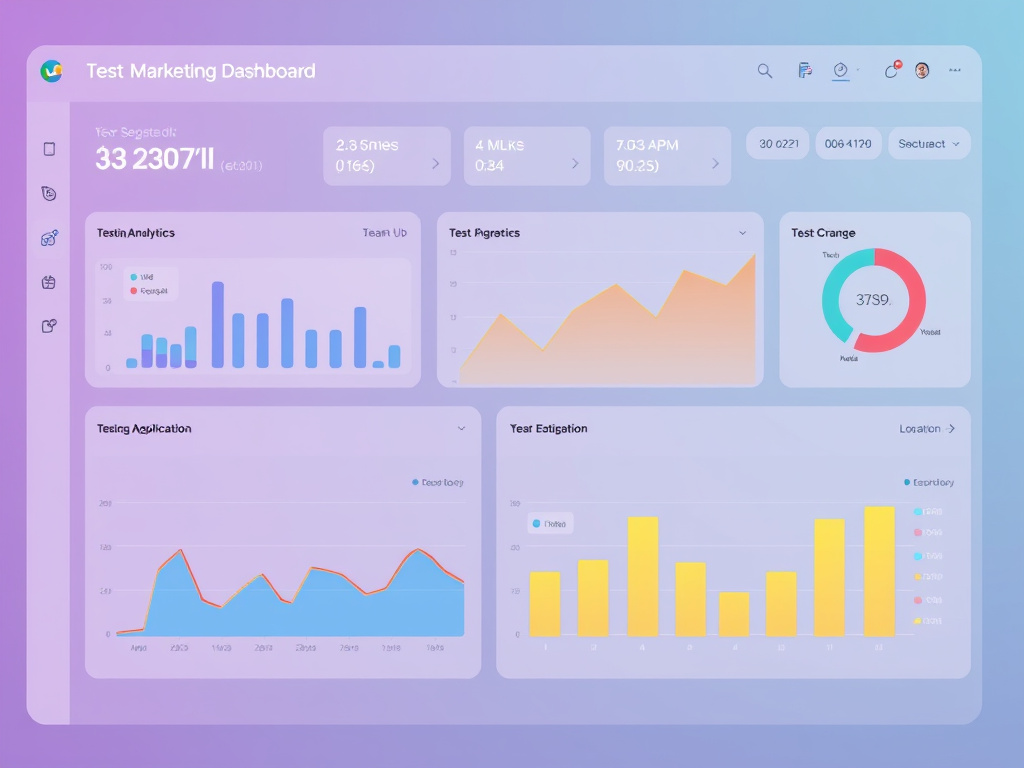 professional digital marketing dashboard with testing analytics and user segmentation