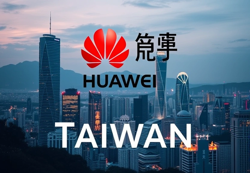 Representação visual de Taiwã Proíbe Huawei e SMIC Após Aviso de Ameaça à Segurança dos EUA
