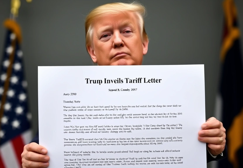 Representação visual de Trump Unveils 8 New Tariff Letters: Comparing Rates to 'Liberation Day' Levels