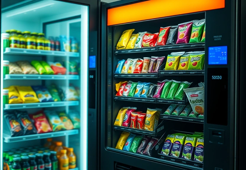 Representação visual: Inovação em Vending Machines: A Tecnologia por Trás da Popularidade dos Snacks Saudáveis em 2025
