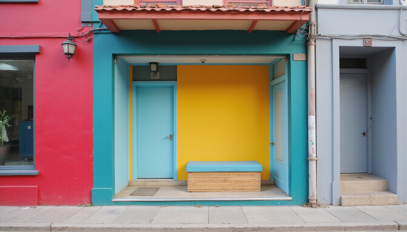  Protective shield around a small business storefront