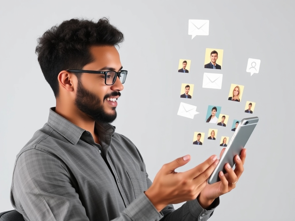 digital marketing specialist reaching out to industry influencers via email