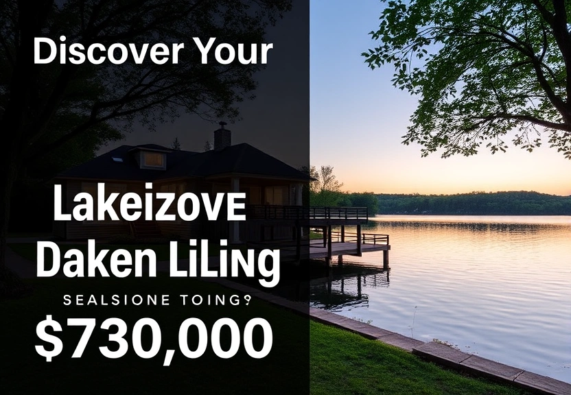 Representação visual de Discover Your Dream Home: Explore Lakeside Living for $730,000
