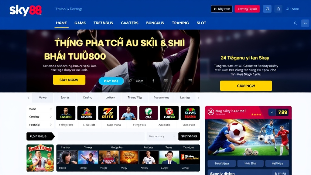 Giới thiệu Sky88 - Nh&agrave; C&aacute;i Đ&aacute;ng Tin Cậy Với Thế Giới Game Đa Dạng v&agrave; Ưu Đ&atilde;i Hấp Dẫn