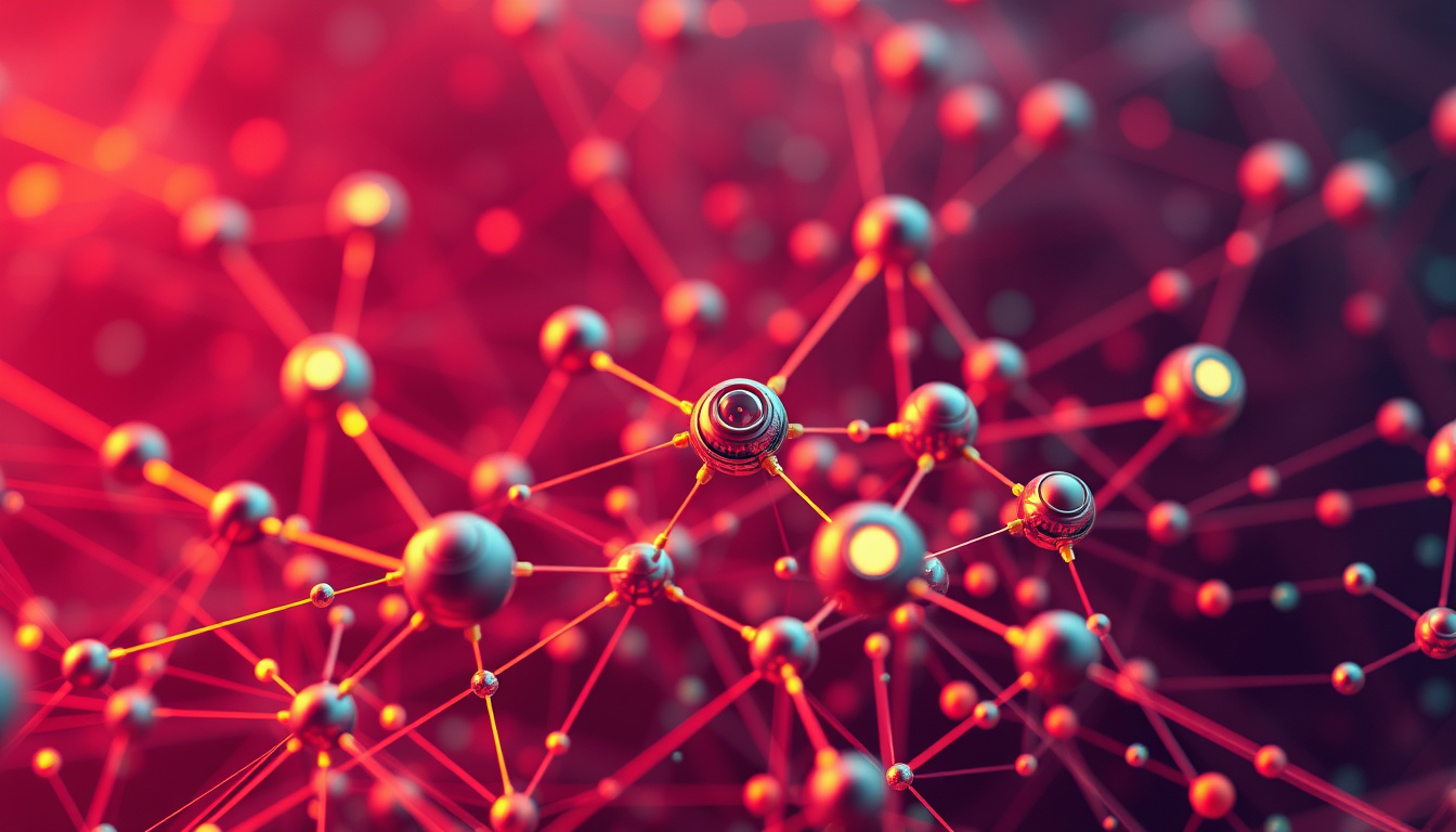  Abstract visualization of multi-agent systems interacting in a complex digital environment