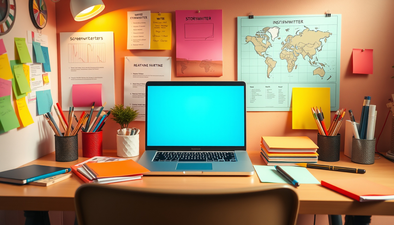 Unlock Your Creativity: The Ultimate Guide to <b>Screenwriting Software</b> for Aspiring Writers’ style=’display: block; margin: auto; max-width: 100%; height: auto;’></p>
<h2>Key Takeaways</h2>
<ul>
<li><b>Screenwriting software</b> enhances your writing process by providing essential tools and features.</li>
<li>Look for key features like formatting assistance, collaboration options, and intuitive interfaces when choosing software.</li>
<li>Popular <b>screenwriting software</b> options for beginners include Celtx, Final Draft, and WriterDuet.</li>
<li>Selecting the right software depends on your personal writing style and specific project needs.</li>
<li>To boost creativity, explore the software’s tools, use templates, and engage in regular practice.</li>
</ul>
<h3>Introduction to <b>Screenwriting Software</b></h3>
<p>In the modern age of filmmaking, choosing the right <b>screenwriting software</b> can make all the difference for aspiring and seasoned writers alike. <b>Screenwriting software</b> helps you craft your script with the industry-standard formatting required by producers and studios, ensuring your work stands out from the crowd. Not only does this software streamline the writing process with features like auto-formatting dialogue and scene entries, but it also often includes tools for collaboration, organization, and even outlining your story arc. Popular options in the realm of <b>screenwriting software</b> include Final Draft, Celtx, and WriterDuet, each offering unique functionalities tailored to meet the diverse needs of writers. By incorporating the right <b>screenwriting software</b> into your toolkit, you empower yourself to focus on storytelling, character development, and the art of cinema.</p>
<h3>Key Features to Look for in <b>Screenwriting Software</b></h3>
<p>When diving into the world of screenwriting, choosing the right <b>screenwriting software</b> can be a game-changer for your writing process. One of the key features to look for is user-friendly formatting, which allows you to focus on your storytelling rather than getting bogged down by the technical aspects of script layout. Additionally, collaboration tools are invaluable for writers who work with others, enabling seamless feedback and edits. Look for software that offers robust outlining and organizational tools, which help you structure your narrative effectively. Finally, integration with other tools, such as cloud storage and production management software, ensures your projects are organized and accessible from anywhere. By prioritizing these features, you can select the best <b>screenwriting software</b> that not only enhances your productivity but also fuels your creativity.</p>
<blockquote><p>‘Creativity is intelligence having fun.’ – Albert Einstein</p></blockquote>
<p><a href=