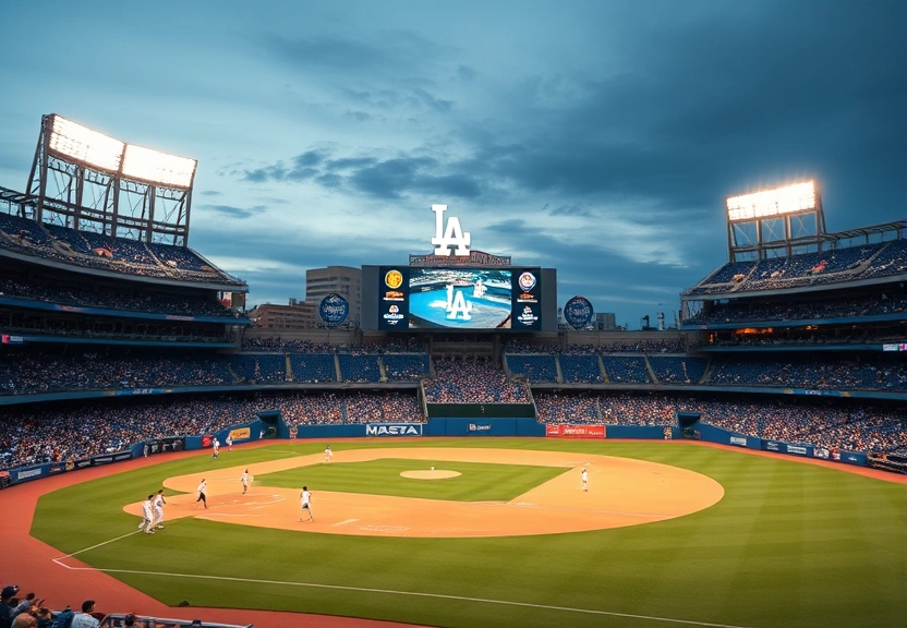 Representação visual de Un aficionado del Dodger Stadium muestra una velocidad impresionante en su aparición como 'idiota en el campo' durante el partido Mets-Dodgers.