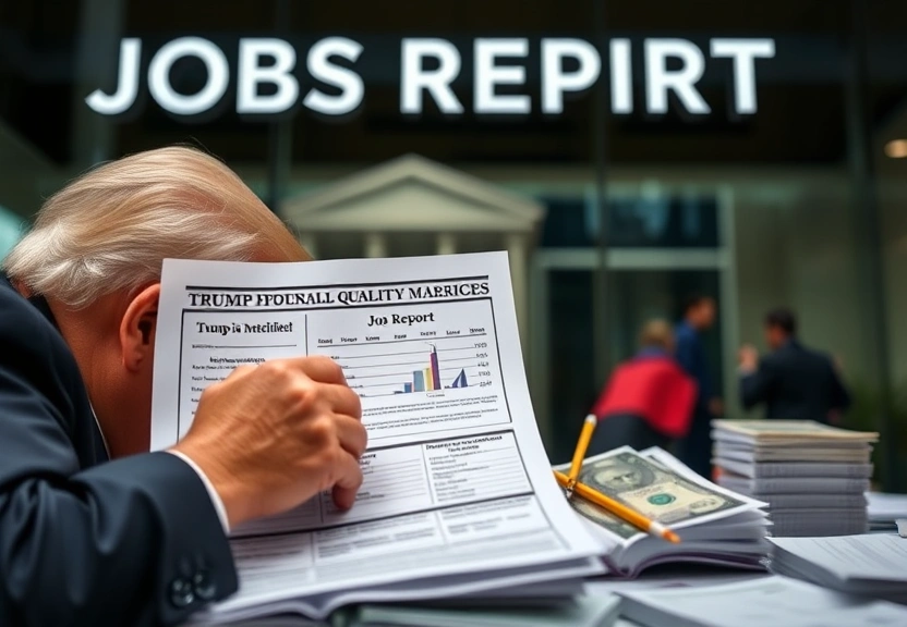 Representação visual de Jobs Report Reveals Trump’s Misjudgment on Interest Rates as Pressure Mounts for Cuts