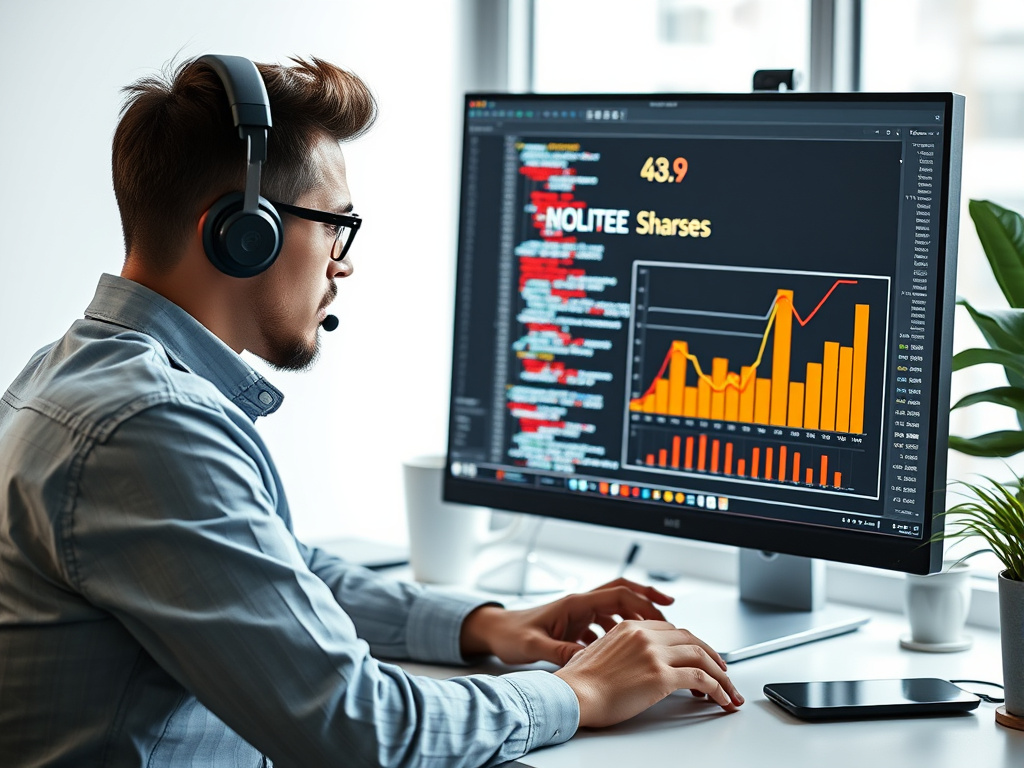 web developer reviewing website source code and analytics on a monitory with technical SEO metrics