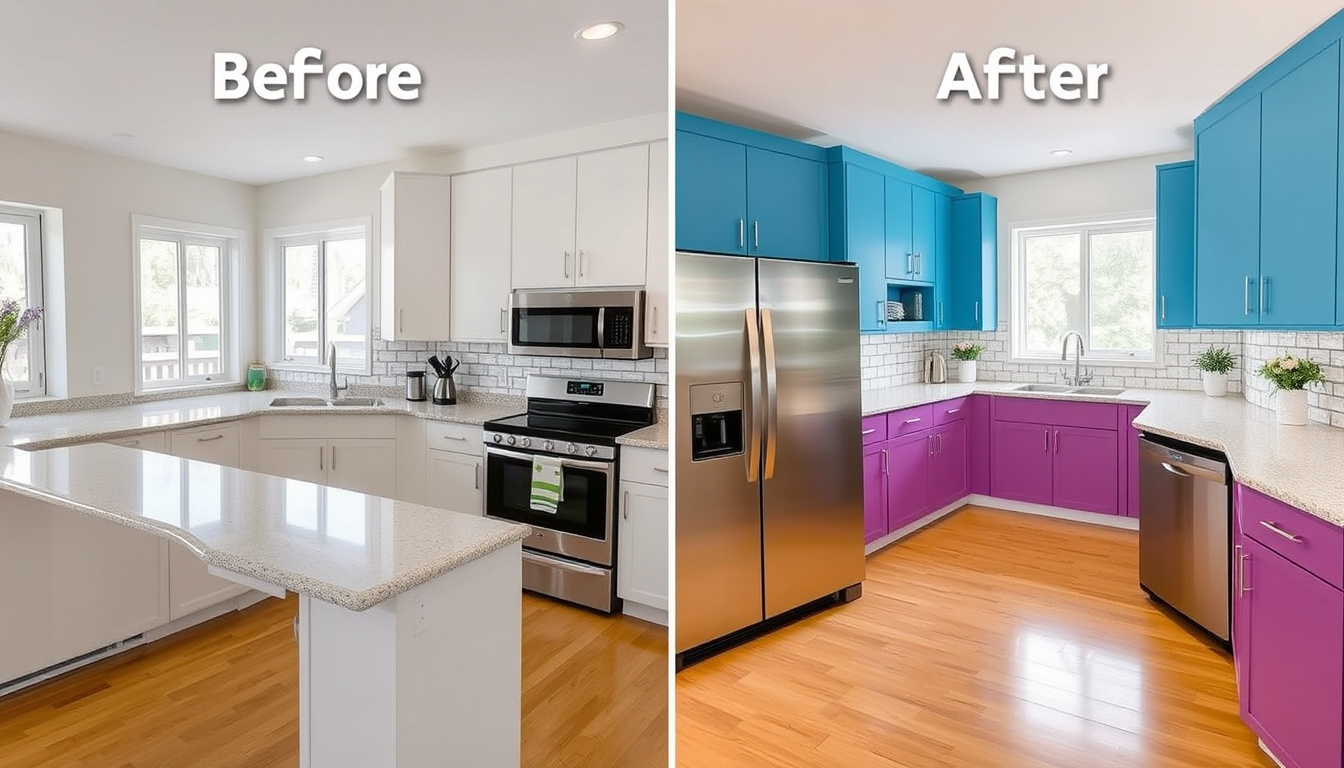 Top Tips for a Successful Kitchen Remodel You Can't Miss 1 Before and after transformation showing updated countertops and appliances