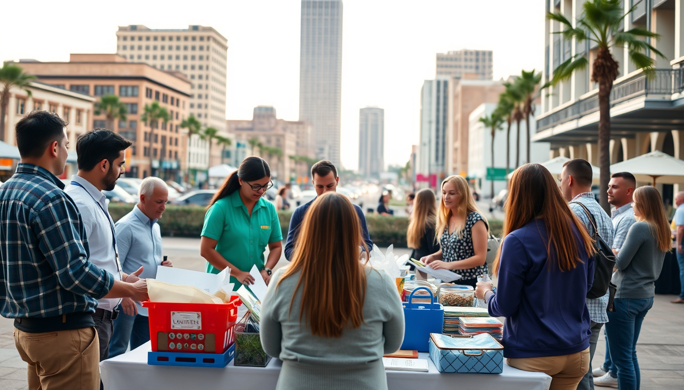 Louisiana business workshop, enthusiastic entrepreneurs, hands-on vendor training, southern city backdrop, success concepts