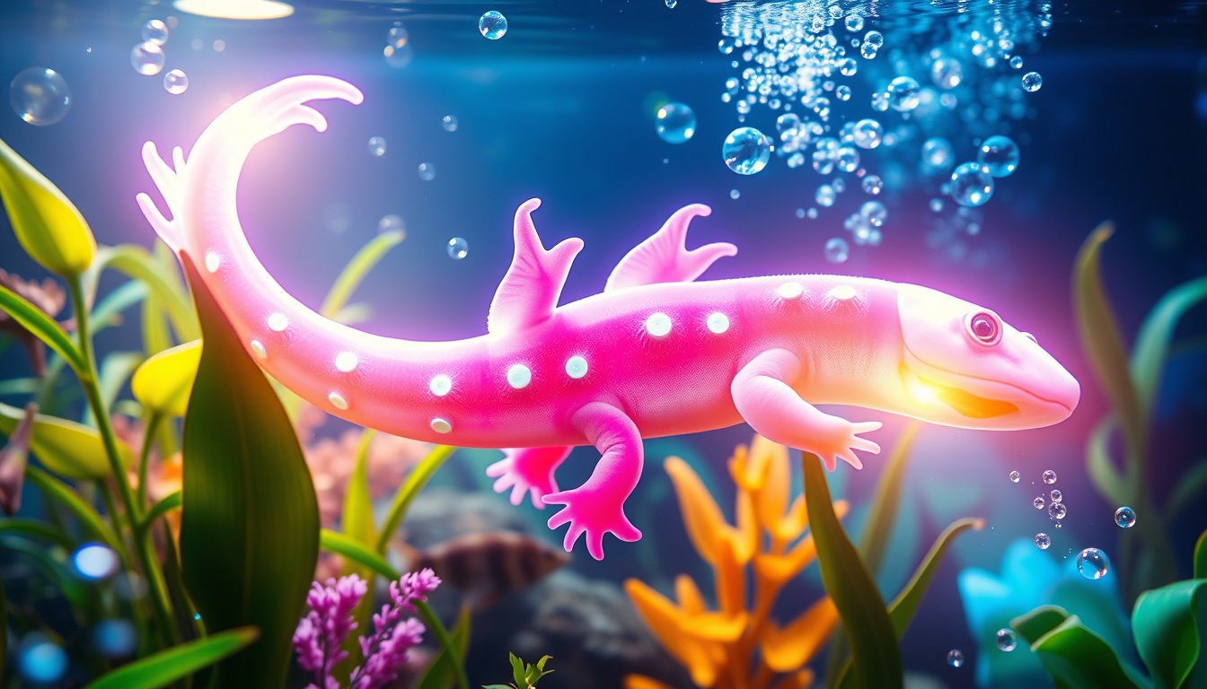 Unveiling the Mysteries of<b> Axolotl Metamorphosis</b>: Nature’s Extraordinary Transformation’ style=’display: block; margin: auto; max-width: 100%; height: auto;’></p>
<h2>The TL;DR</h2>
<ul>
<li>Axolotls exhibit a unique form of metamorphosis, remaining aquatic and gilled in their juvenile stage.</li>
<li>The metamorphosis of axolotls involves several distinct stages influenced by both internal and external factors.</li>
<li>Environmental factors such as temperature, water quality, and the presence of certain hormones can trigger metamorphosis in axolotls.</li>
<li>Hormones play a crucial role in regulating the physical changes that axolotls undergo during their transformation.</li>
<li>Conservation efforts are essential to protect axolotl populations and their habitats as they face threats from habitat loss and pollution.</li>
</ul>
<h3>Introduction to Axolotls and Their Unique Biology</h3>
<p>Axolotls are fascinating creatures that captivate the imagination of young biology enthusiasts and casual viewers alike.</p>
<p>Native to the lakes of Mexico, these enchanting amphibians are known for their unique biological characteristics, particularly their remarkable ability to undergo <b>axolotl metamorphosis</b>.</p>
<p>Unlike most amphibians, which typically transition from a larval to adult form, axolotls retain their juvenile features throughout their lives, a phenomenon known as neoteny.</p>
<p>This means they keep their gills and aquatic habitat while remaining capable of reproduction.</p>
<p>However, under certain conditions—like changes in temperature or hormone levels—axolotls can undergo a true metamorphosis and develop into a terrestrial salamander.</p>
<p>This dual-capacity not only makes them a hot topic in evolutionary biology but also a source of ongoing research into regenerative medicine, as their ability to regenerate lost limbs adds another layer of intrigue to their biology.</p>
<p>For those curious about the world of axolotls, understanding the complexities of<b> axolotl metamorphosis</b> offers a glimpse into the wonders of nature and the possibilities it holds.</p>
<h3>The Stages of<b> Axolotl Metamorphosis</b></h3>
<p>Understanding the stages of<b> axolotl metamorphosis</b> is not just fascinating, but also essential for anyone intrigued by these unique amphibians.</p>
<p>Unlike most salamanders, which undergo a complete transformation and transition into terrestrial forms, axolotls are notable for retaining their larval features throughout their lives, a phenomenon called neoteny.</p>
<p>However, if conditions are right, axolotls can undergo metamorphosis and develop into adult salamander forms.</p>
<p>The<b> axolotl metamorphosis</b> process typically begins with the larval stage, where the axolotl possesses gills and a flattened tail, perfect for aquatic life.</p>
<p>As they grow, environmental factors such as changes in temperature or water quality can trigger the next stage, leading to the absorption of their gills and the loss of their tail’s fin.</p>
<p>Eventually, these changes might culminate in a fully formed adult axolotl, enabling them to live on land.</p>
<p>It’s this incredible journey from water-loving larva to a more terrestrial creature that captivates scientists and monster enthusiasts alike, making studying<b> axolotl metamorphosis</b> a thrilling adventure!</p>
<blockquote><p>‘The biggest adventure you can take is to live the life of your dreams.’ – Oprah Winfrey</p></blockquote>
<h3>Environmental Factors Influencing Metamorphosis</h3>
<p>When it comes to the fascinating world of<b> axolotl metamorphosis</b>, environmental factors play a crucial role in determining how these remarkable creatures develop from their larval stage to a fully-formed adult.</p>
<p>One major aspect is water temperature; warmer water can speed up growth, leading to quicker metamorphosis, while cooler temperatures may delay this process.</p>
<p>Additionally, the quality of the water—such as pH levels and cleanliness—also influences the axolotl’s health and development.</p>
<p>Oxygen availability is another vital component; adequate oxygen levels support the metabolic needs of growing axolotls.</p>
<p>Furthermore, the presence of light and the type of food available can contribute to their developmental stages.</p>
<p>Understanding these environmental factors is key for anyone interested in the unique journey of<b> axolotl metamorphosis</b>, as they highlight how closely linked these amphibians are to their habitats.</p>
<p><a href=