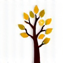 3D rendered icon of a growing tree with golden leaves and coins, symbolizing wealth growth, minimalist modern design