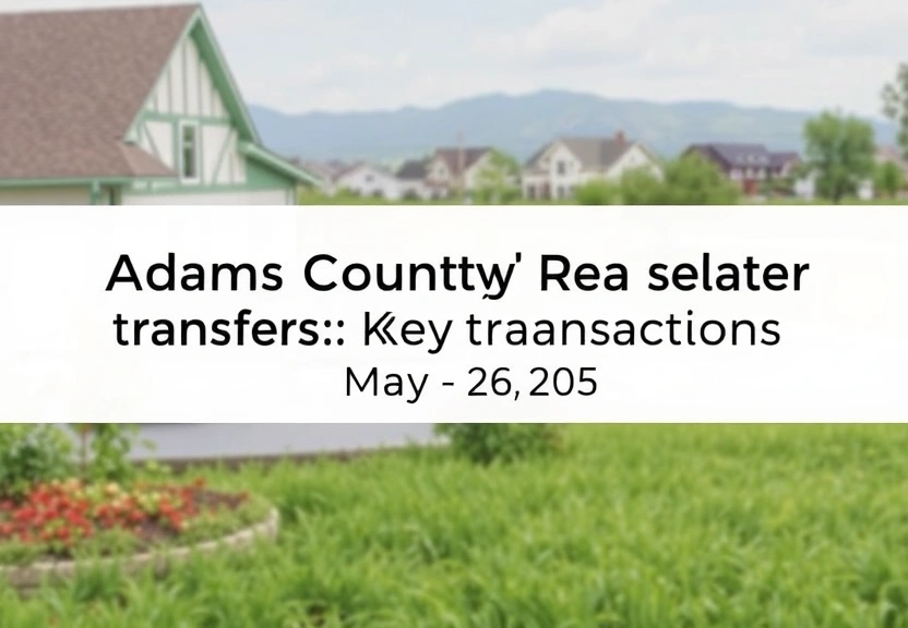 Representação visual de Adams County Real Estate Transfers: Key Transactions from May 26-30, 2025